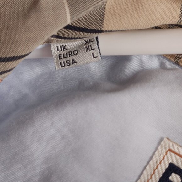 Barbour Cotton Button-Down Large Blue Solid Pocket Shirt Long Sleeve Mens Adult - Picture 10 of 16